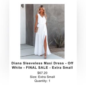 NWT - VICI Sleeveless Maxi Dress - Size XS White